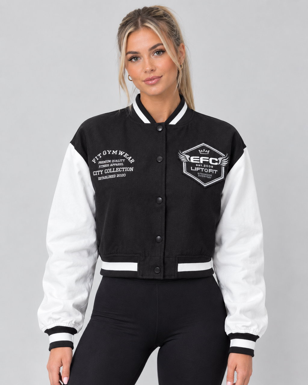 EFC LIFT FIT Letterman Crop Jackets